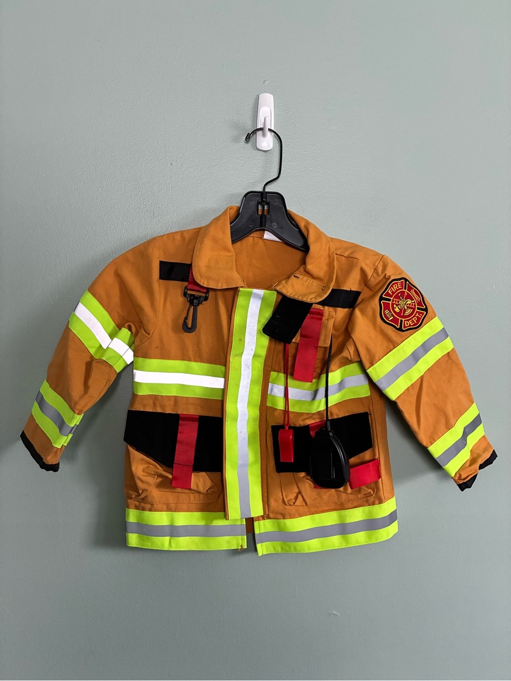 Teetot Firefighter Jacket Sz 3-4 Halloween Dress Up Child's Fire Fighter TOP